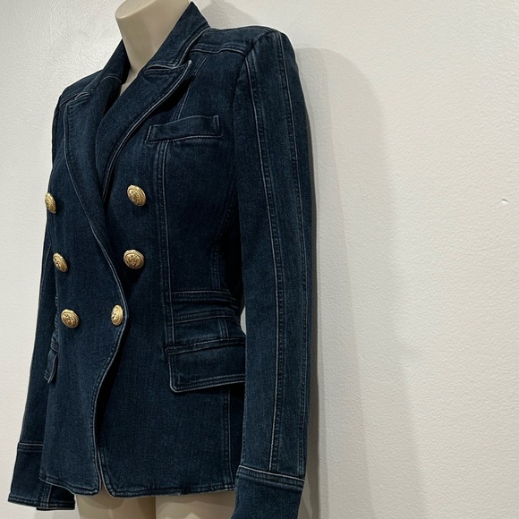 Like New! Authentic Balmain Denim Blazer - Picture 4 of 15
